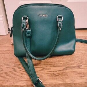 Nine West Carrigan Dome Green Satchel Purse